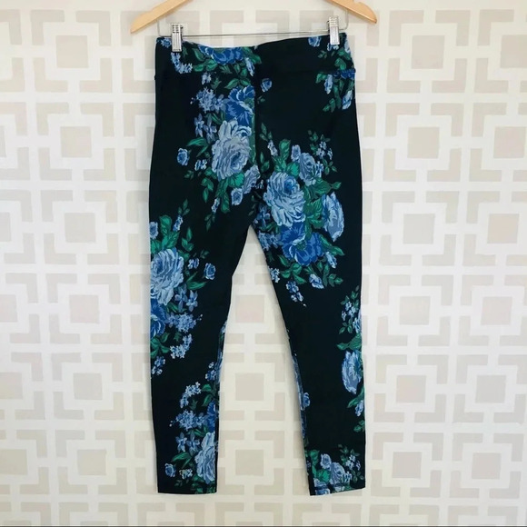 Albion Fit Antigua Floral Leggings Blue Gray M - Picture 4 of 5